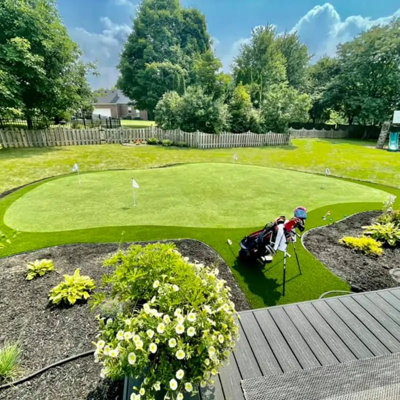 residential artificial grass lawn